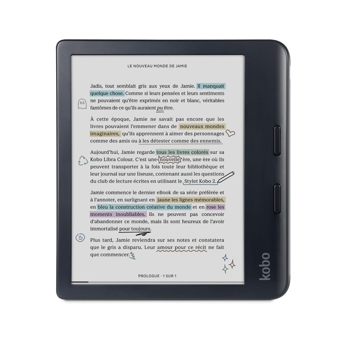 Kobo Libra Colour 黒 Kobo Libra Colour Black - E-reader - LDLC